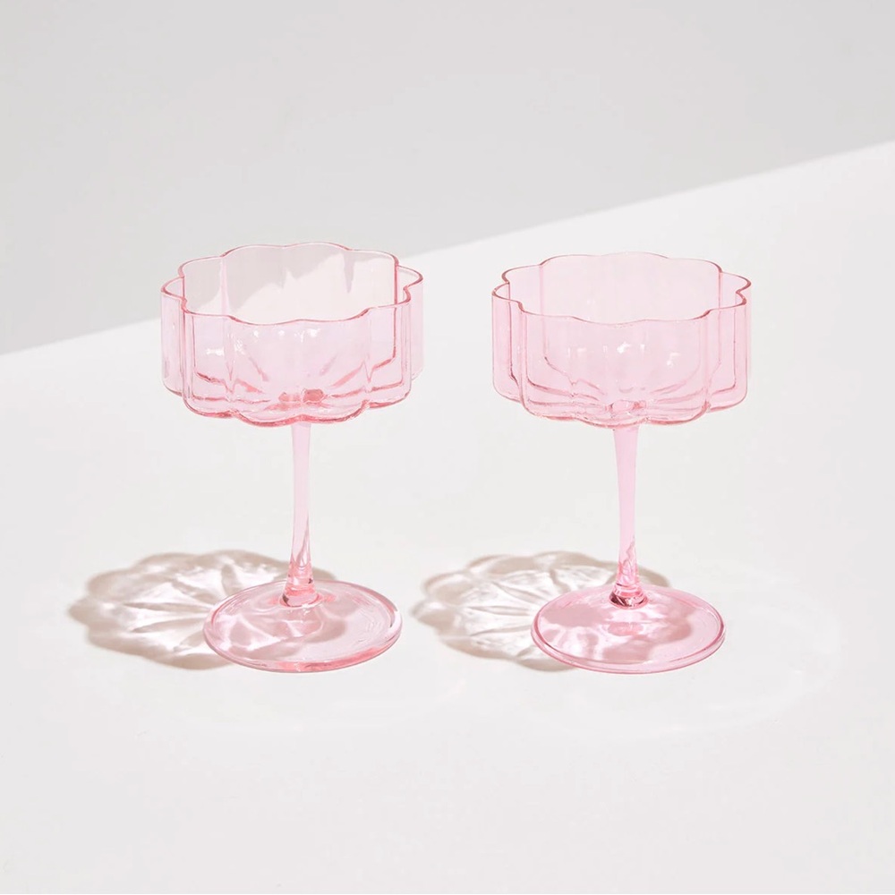 2 Pink FAZEEK Wave Coupe Glasses *BRAND NEW*
